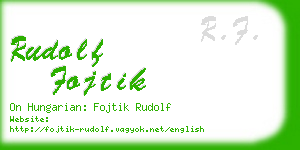 rudolf fojtik business card